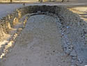 Side of prehistoric building