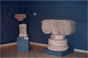 Partial view of hall IX with inscriptions, sculptures and architectural members