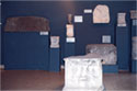 Partial view of hall XI with inscriptions, sculptures and architectural members