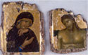 Skeuophylakion, diptych icon: the Virgin in lamentation and the Christ "�an of Sorrows"
