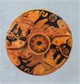 Red-figure vessel lid