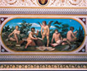 Detail of the frescoe paintings of the building's interior