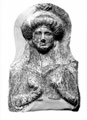 CLay funeral female mask of the Persephone type