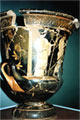 Detail of an attic red figured krater with Leto representation