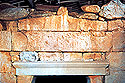 The lintel and the upper part of the antechamber's gate