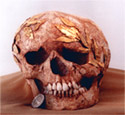 Golden wreath on a athlet's head